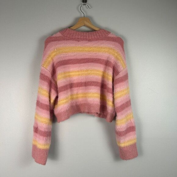 L*Space Daybreak Cardigan Fuzzy Striped Sweater - Picture 4 of 7